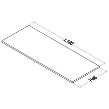 Plan Alterna Plénitude pour meuble sous vasque L120cm P46cm Blanc mat