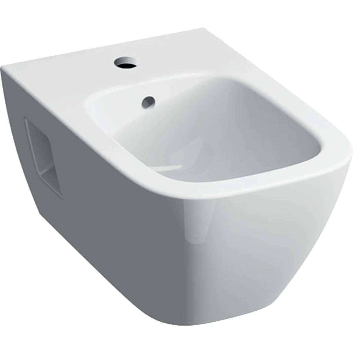 Bidet suspendu Renova Plan - semi-caréné - 54 cm - trop-plein visible - blanc Réf. 500.380.01.1