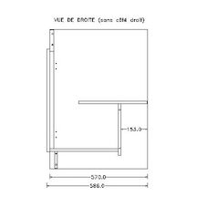 Sous-évier PROGRES NF mélaminé blanc. 3 Portes réf. S10N03120