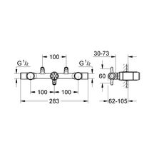 Corps encastré 1/2" pour mélangeur   32706000