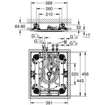 Plafonnier douche 3 jets Rainshower F-Series Chromé REF.27939001