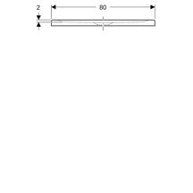 Receveur RENOVA céramique 120 x 80 ultra-plat à poser/à encastrer émaillé 4 côtés PN 18 de série pour bonde siphoïde 90 Réf. 00727800000AG3