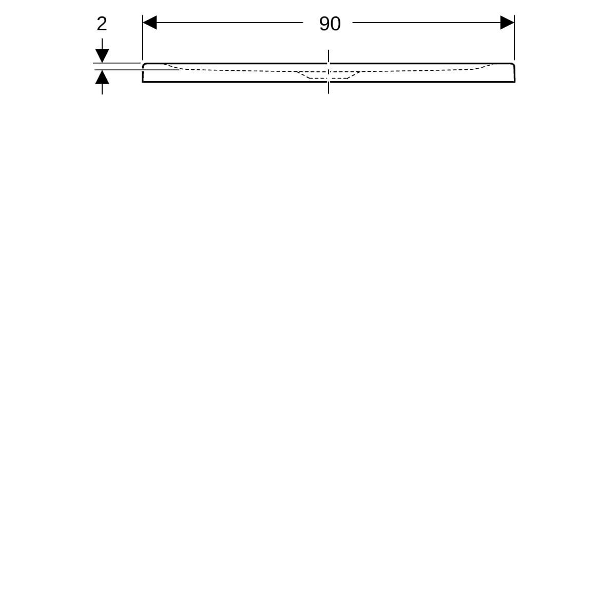 Receveur RENOVA AP 120 x 90 mm AGL blanc Réf 00727900000AG3