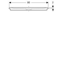 Receveur RENOVA céramique 100 x 80 ultra-plat à encastrer émaillé 4 côtés PN 12 de série pour bonde siphoïde de 90 Réf. 00736800000AG3