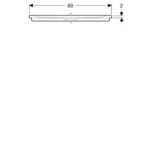 Receveur RENOVA céramique 120 x 80 ultra-plat à encastrer émaillé 4 côtés PN 12 de série pour bonde siphoïde de 90 Réf. 00737800000AG3