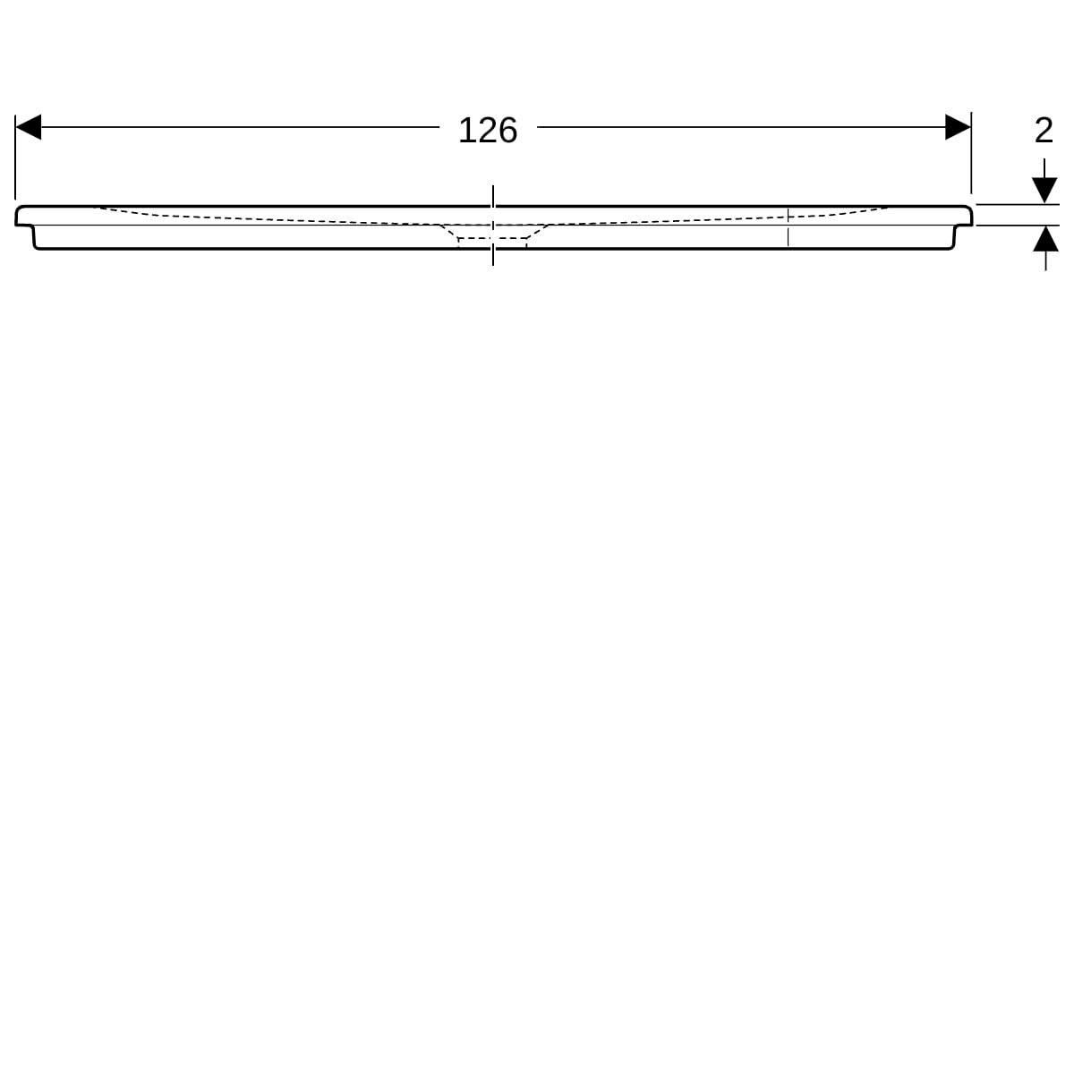 Receveur RENOVA céramique d'angle 90 x 90 ultra-plat à encastrer avec traitement antigliss PN 12 de série pour bonde siphoïde de 90 Réf. 00735800000AG3