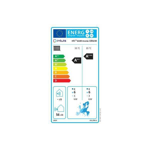 Pompe à chaleur air/eau 6 monophasé, ultramodulante de 15 à 100%, monobloc, haute temp 70°C, R290 sans HFC réf: 155009