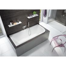 Baignoire asymétrique GARBO 180x80cm gauche blanc Réf. L16GAA0101