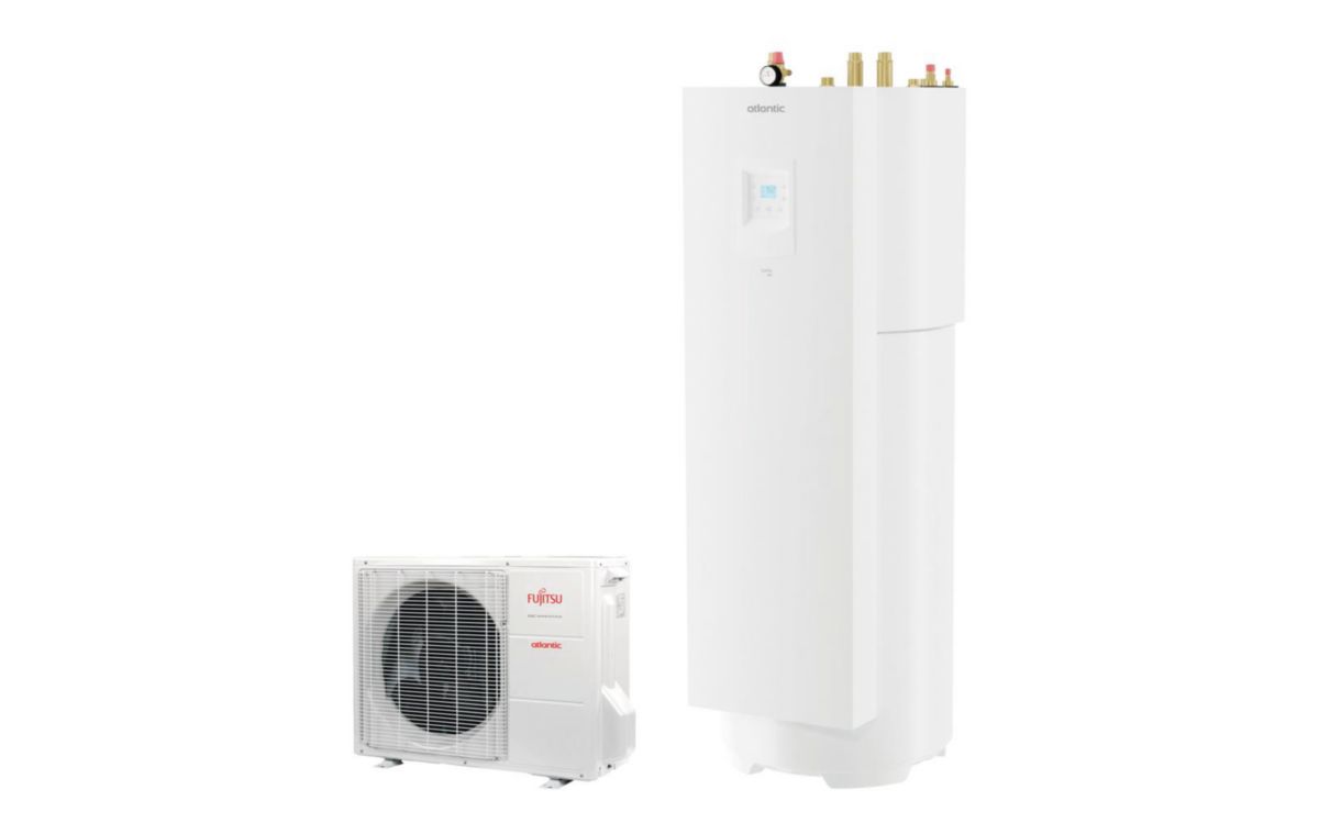 Pompe à chaleur air/eau split inverter moyenne température (55DC) au R32 - 4 kW - chauffage et pecs intégré réf: 526107