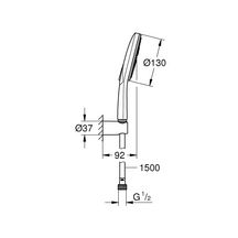 Ensemble de douche 3 jets avec support mural Rainshower SmartActive 130 Blanc 26581LS0