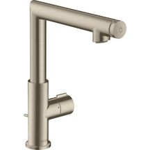 AXOR Uno Mitigeur de lavabo 220 Select avec tirette et vidage, Nickel brossé