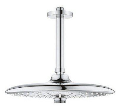 Ensemble douche de tête et bras plafonnier 142 mm, 3 jets Euphoria 260 Chromé 26460000