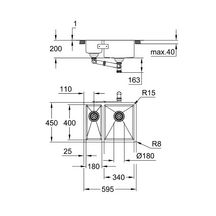 Évier en acier inoxydable K700 à encastrer par dessous Inox GROHE 31576SD1