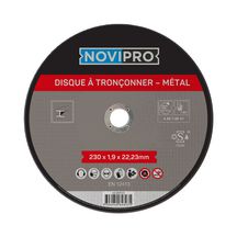 Disque à tronçonner les métaux -Novipro- Diam 230x1,9x22,2