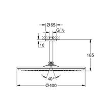 Ensemble douche de tête et bras plafonnier 142 mm, 1 jet Rainshower Cosmopolitan 400 Chromé 26256000