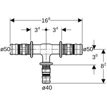 Té réduit à sertir D50 40X50 Réf 626.321.00.5