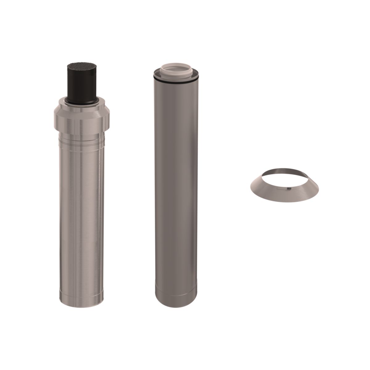 Rolux 3CEP Condensation kit terminal 80/130 inox hauteur 2500mm.