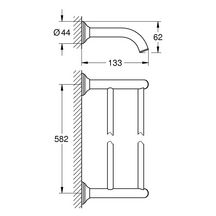 Porte-serviettes double 600 mm Essentials Authentic réf. 40654001