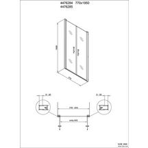 Paroi de douche Alterna Concerto Access sans seuil portes battantes profilés noir mat 80 cm verre transparent