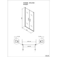 Paroi de douche Alterna Concerto Access sans seuil portes battantes profilés argent brillant 90 cm verre transparent