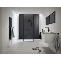 hansgrohe Pulsify S Douche de tête 260 2jet avec raccord mural, Noir mat