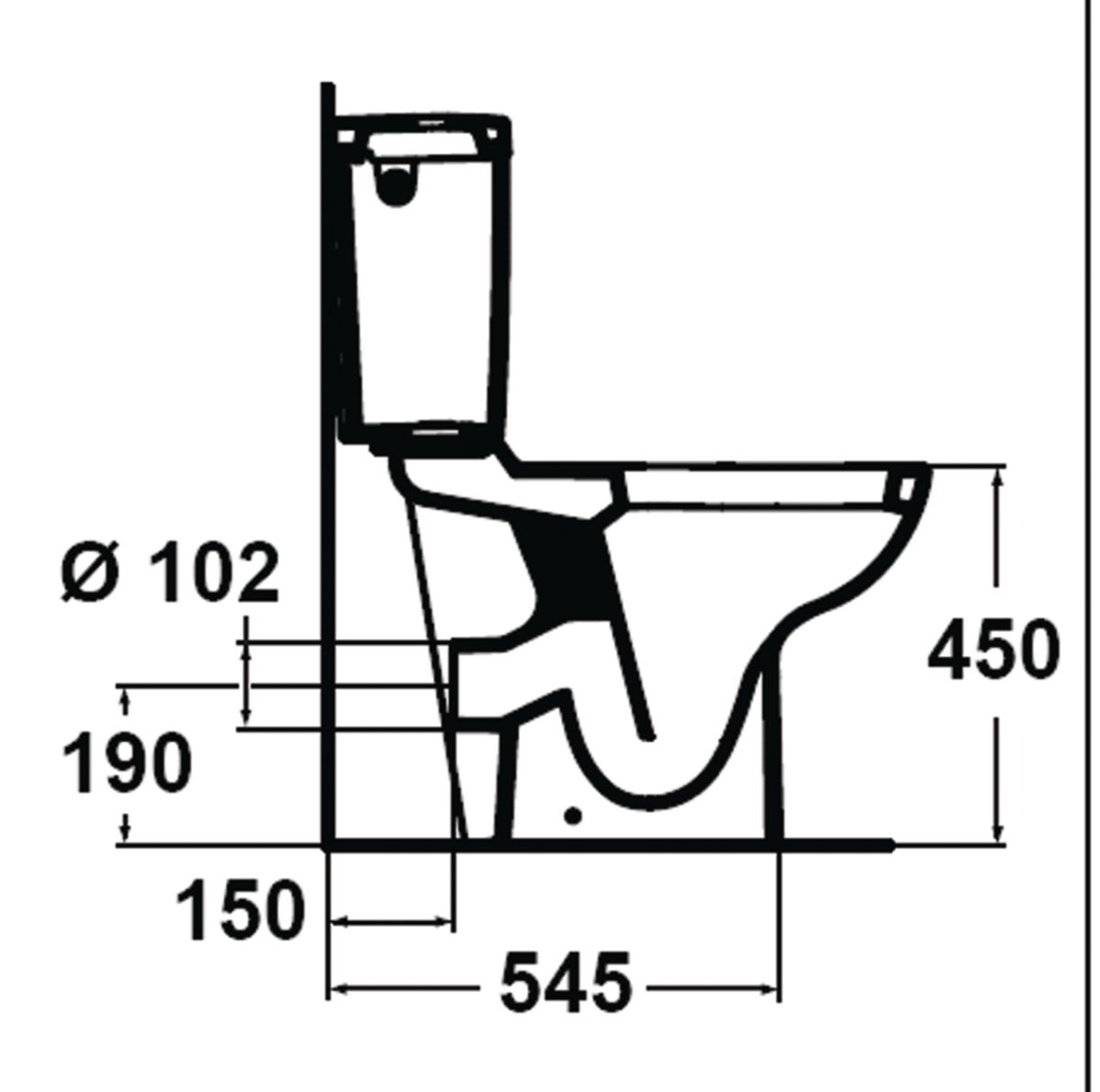 Pack WC MATURA2 avec sortie horizontale, blanc Réf. S300301