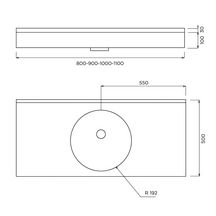 Plan vasque FLORIDE, 80 x 50 cm, vasque D38 cm / prof 10 cm Réf. FMRX080VC0100162