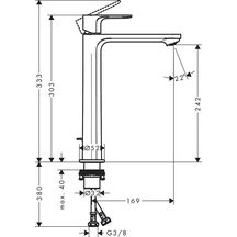 Mitigeur lavabo REBRIS S 240 CoolStart pour vasque à poser avec tirette et vidage Chromé : Réf : 72580000