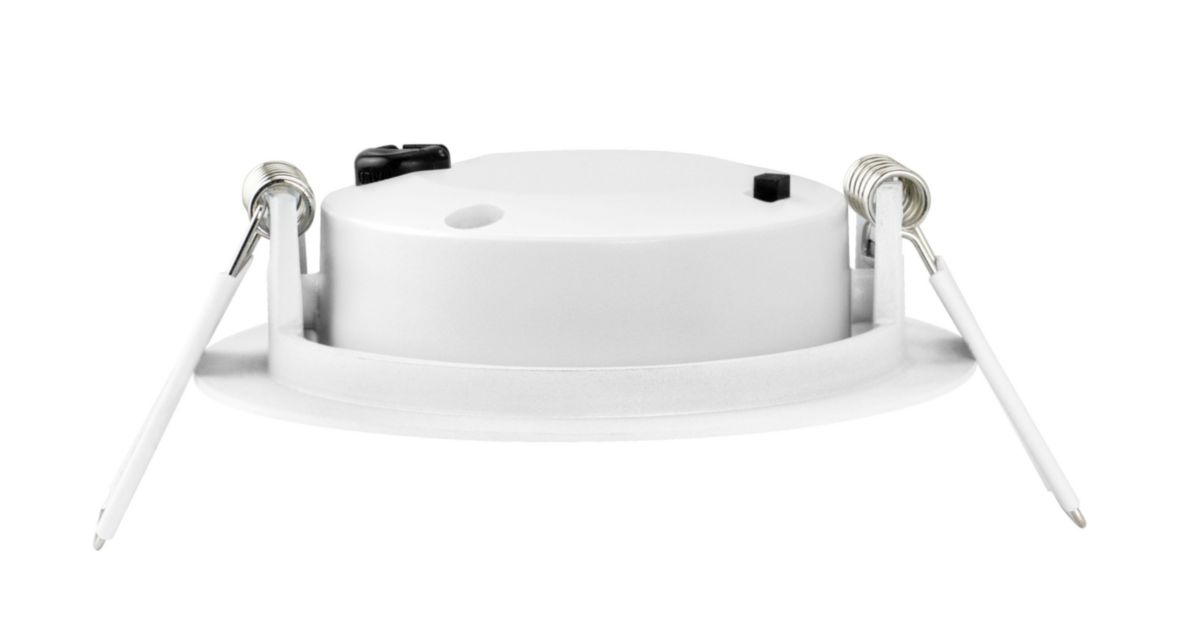 Encastré plafond Led Aspen CCT - fixe - rond - IP20/44 - avec alimentation Led 5 W CCT (3000 - 4000 K) 450 lm intégrée - dimmable - aluminium - blanc Réf. 50747