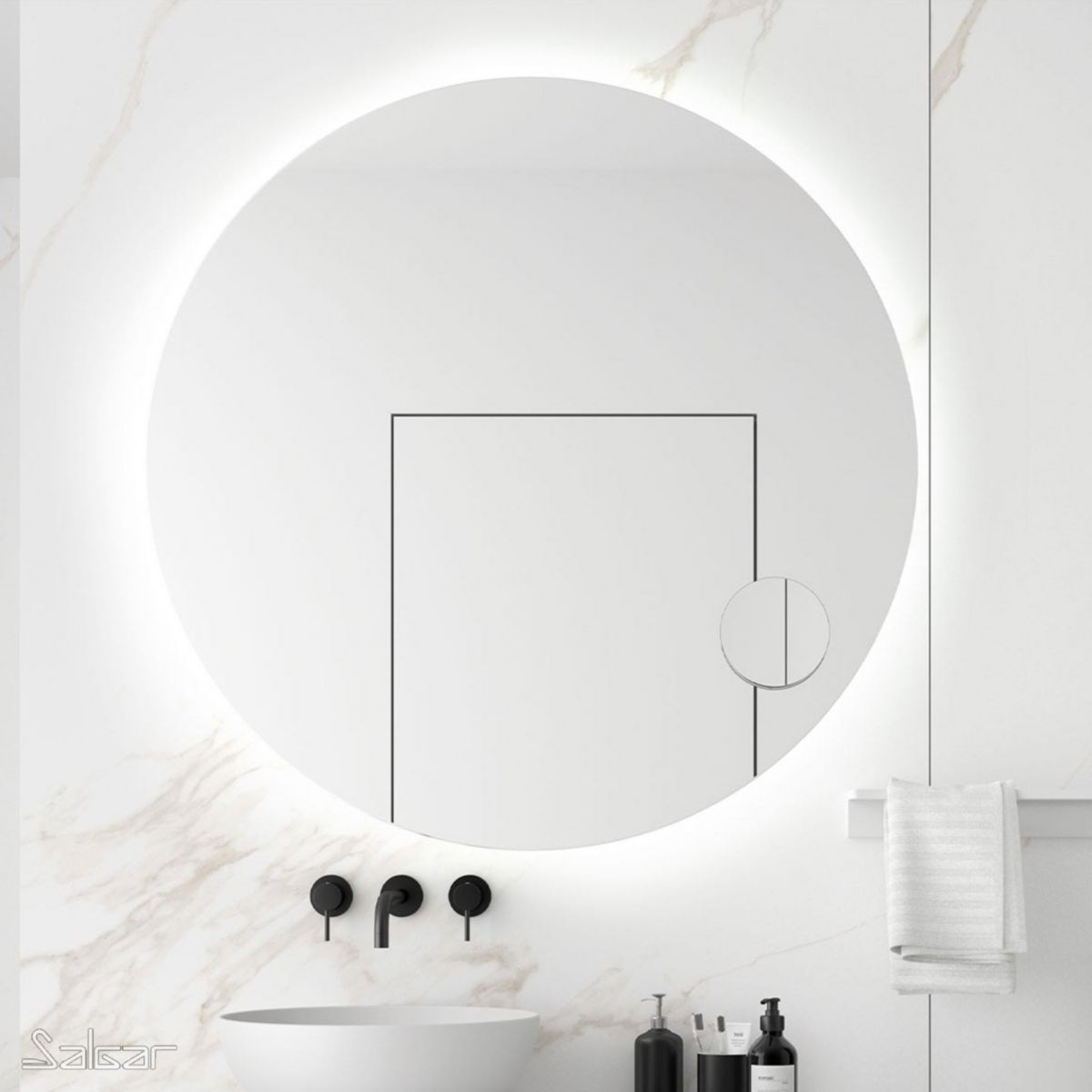 MIROIR MOON 600 LED IP44 réf : 91120