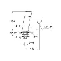 Robinet de lave-mains Taille XS Concetto Chromé 32207001