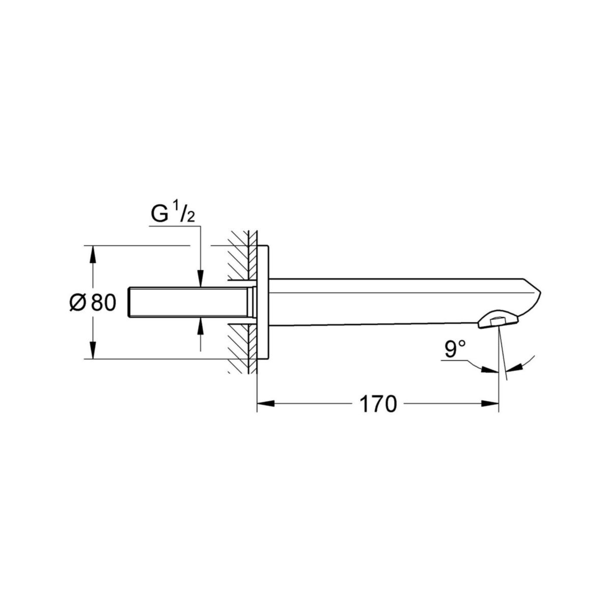 Bec Bain déverseur Eurodisc Cosmopolitan Chromé 13278002