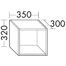 Niche ouverte JUNIT/IVEO compatible pour un montage séparé en blanc mat réf. OSIL035