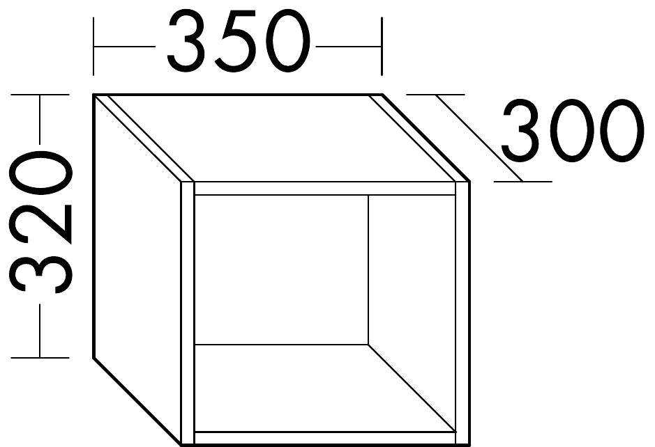 Niche ouverte JUNIT/IVEO compatible pour un montage séparé en blanc mat réf. OSIL035