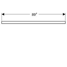 Plan de lavabo Geberit ONE, découpe à droite, pour lavabo à poser en forme de vasque: B=90cm, H=3cm, T=47cm, blanc / laqué très brillant