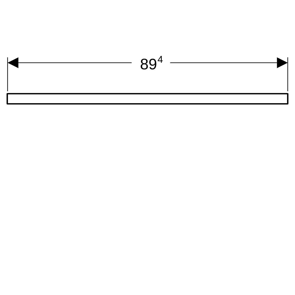 Plan de lavabo Geberit ONE, découpe à droite, pour lavabo à poser en forme de vasque: B=90cm, H=3cm, T=47cm, blanc / laqué très brillant