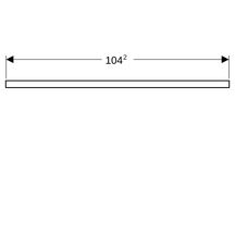 Plan de lavabo Geberit ONE, découpe centrale, pour lavabo à poser en forme de vasque: B=105cm, H=3cm, T=47cm, blanc / laqué très brillant