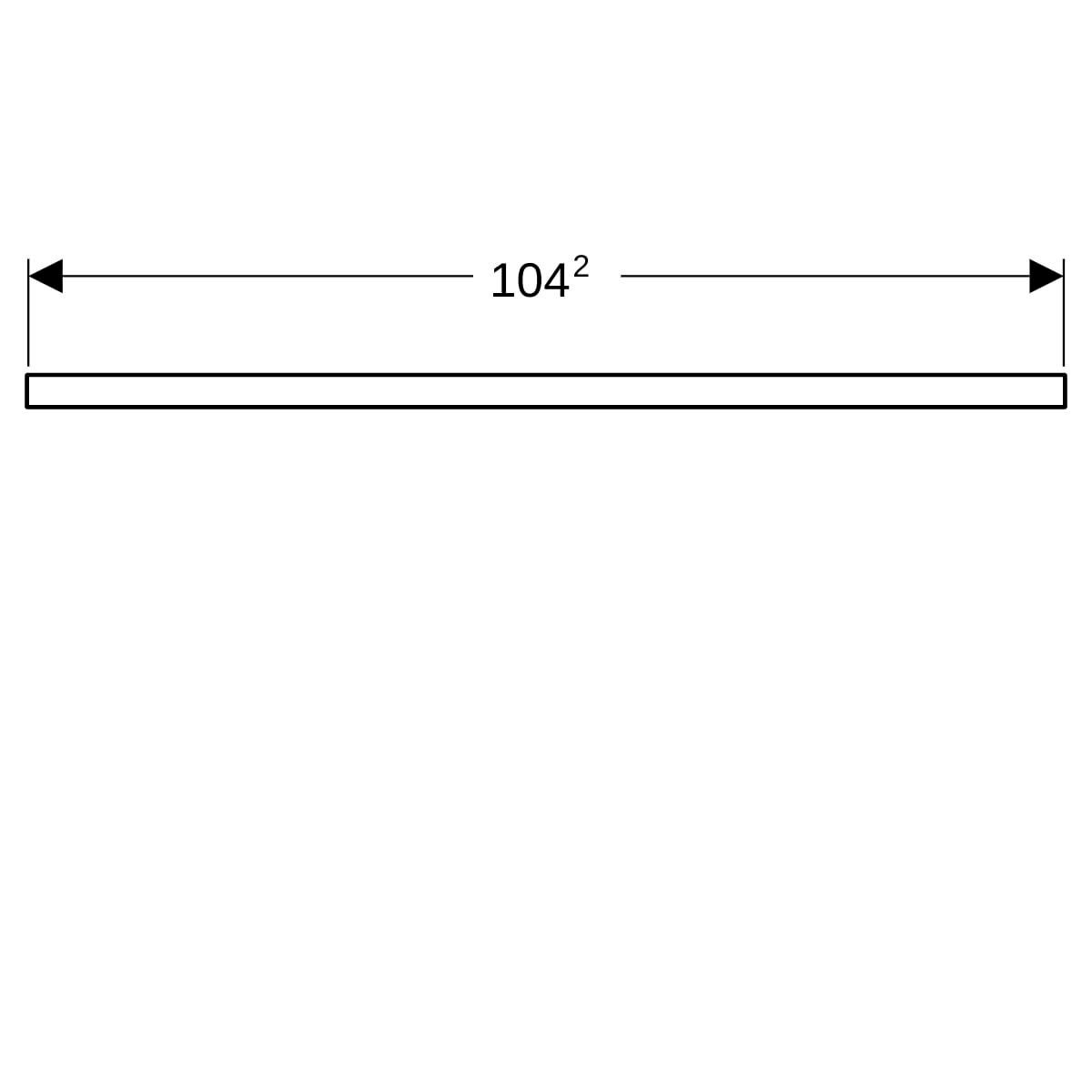 Plan de lavabo Geberit ONE, découpe centrale, pour lavabo à poser en forme de vasque: B=105cm, H=3cm, T=47cm, blanc / laqué très brillant