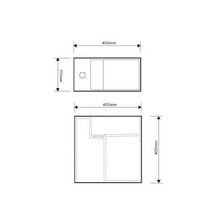 Lave-mains LIMA G 40 cm finition mat sans trop plein avec mitigeur à gauche Réf. NS-0201-G