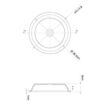 Vasque ronde MOON 41 cm finition blanc sans trop plein Réf. NS-0409