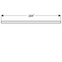 Plan de lavabo Geberit ONE, découpe à droite, pour lavabo à poser en forme de vasque: B=105cm, H=3cm, T=47cm, greige / laqué mat