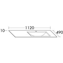 Plan de toilette en pierre de synthèse FREE L 112 x P 49 cm version droite blanc alpin No C0001 Réf. MWGI112DC0001