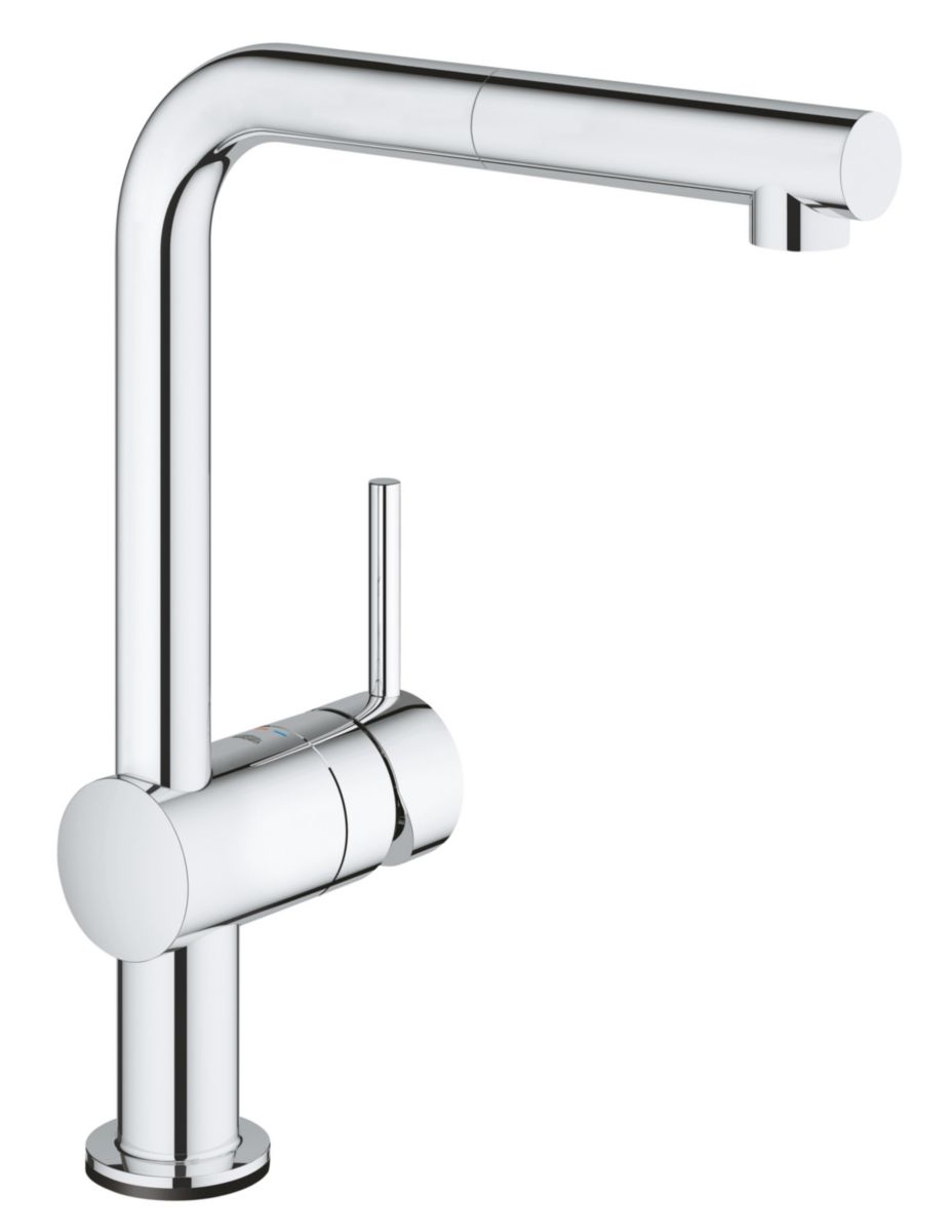 Mitigeur évier Minta touch bec L douche extractible Chrome réf. 31360001