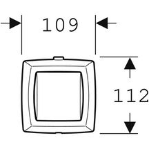 Poussoir à main Geberit pour rinçage simple touche, pour commande de WC à déclenchement pneumatique du rinçage: chromé brillant, chromé mat