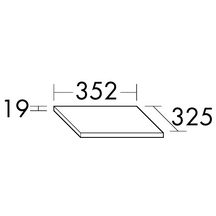 Plateau pour colonne EQIO SMART UH3525, largeur 35.2 cm, profondeur 32.5 cm, épaisseur 19mm, finition chêne décor naturel Réf. APCU035F5259