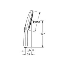 Douchette 3 jets Rainshower SmartActive 130 Cube Chromé 26582000