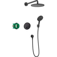 Pack encastré RAINDANCE S avec mitigeur thermostatique ECOSTAT S Noir mat Réf : 2799670