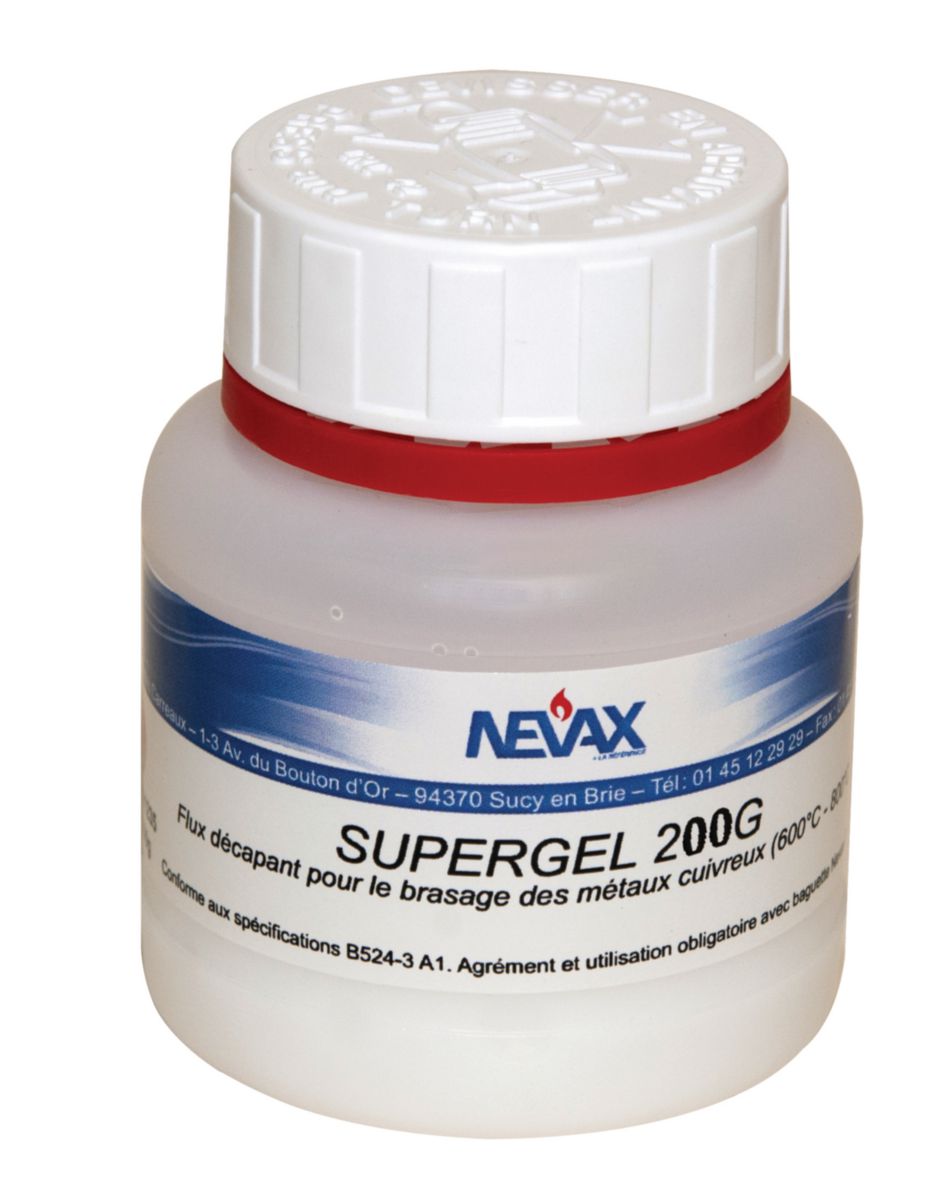 Décapant pour soudure SUPERGEL NEVAX 200 pot de 200g Réf.191223/663398