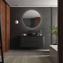 Miroir MOON circulaire diamètre 100 cm avec luminaire (4,8 W.) IP44 réf : 83964