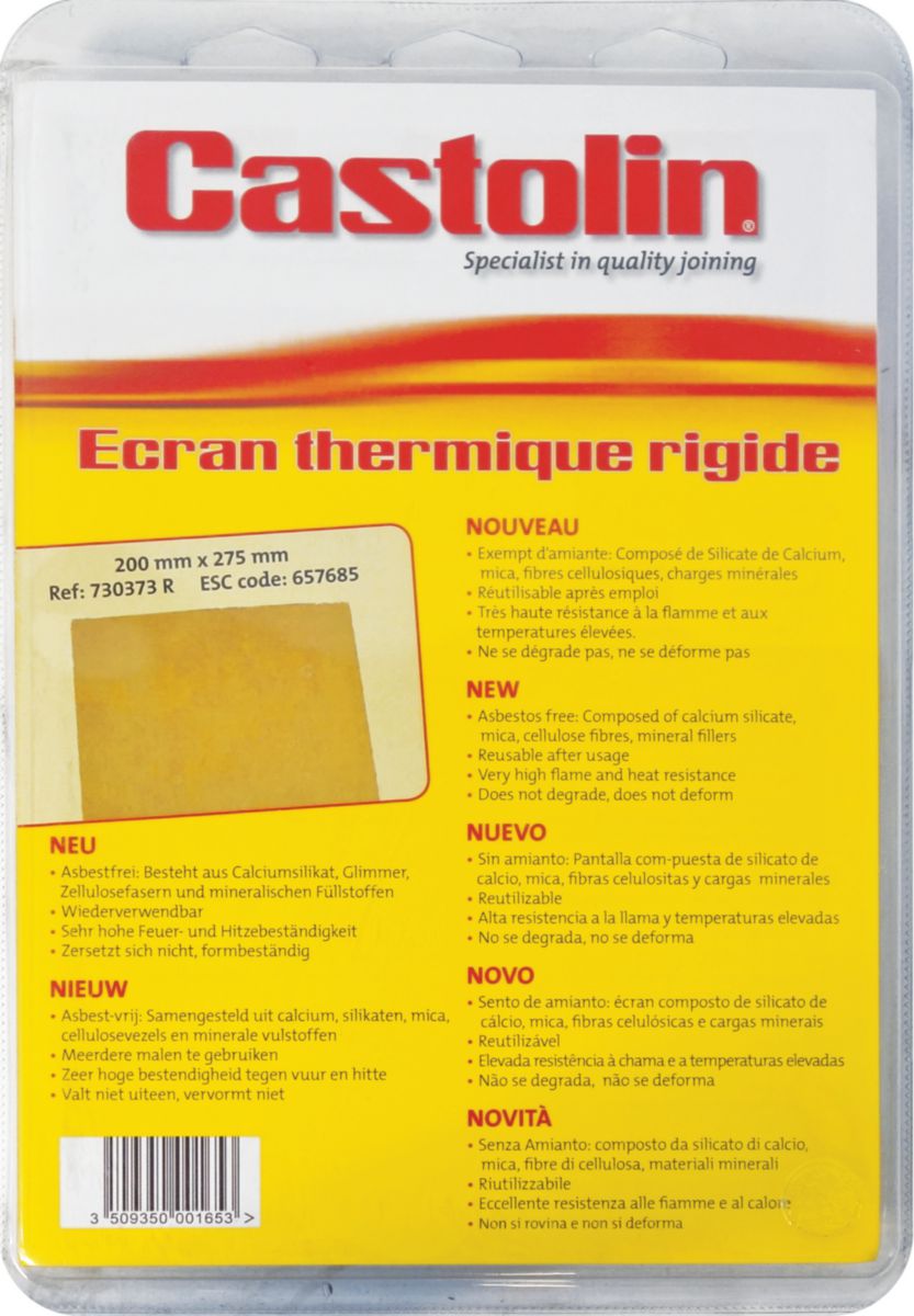 Ecran thermique rigide 3 plaques 200x275mm Réf. 730373R